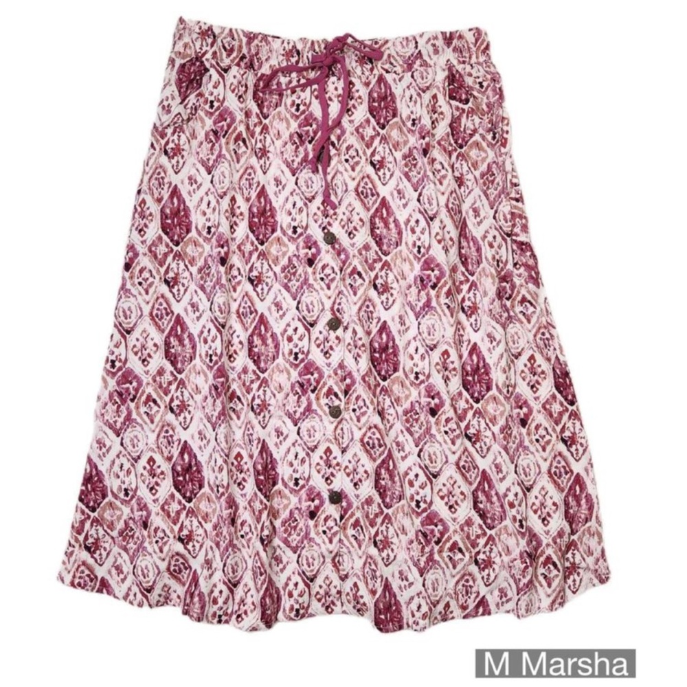 LulaRoe Marsha Button Up Midi Skirt 1822